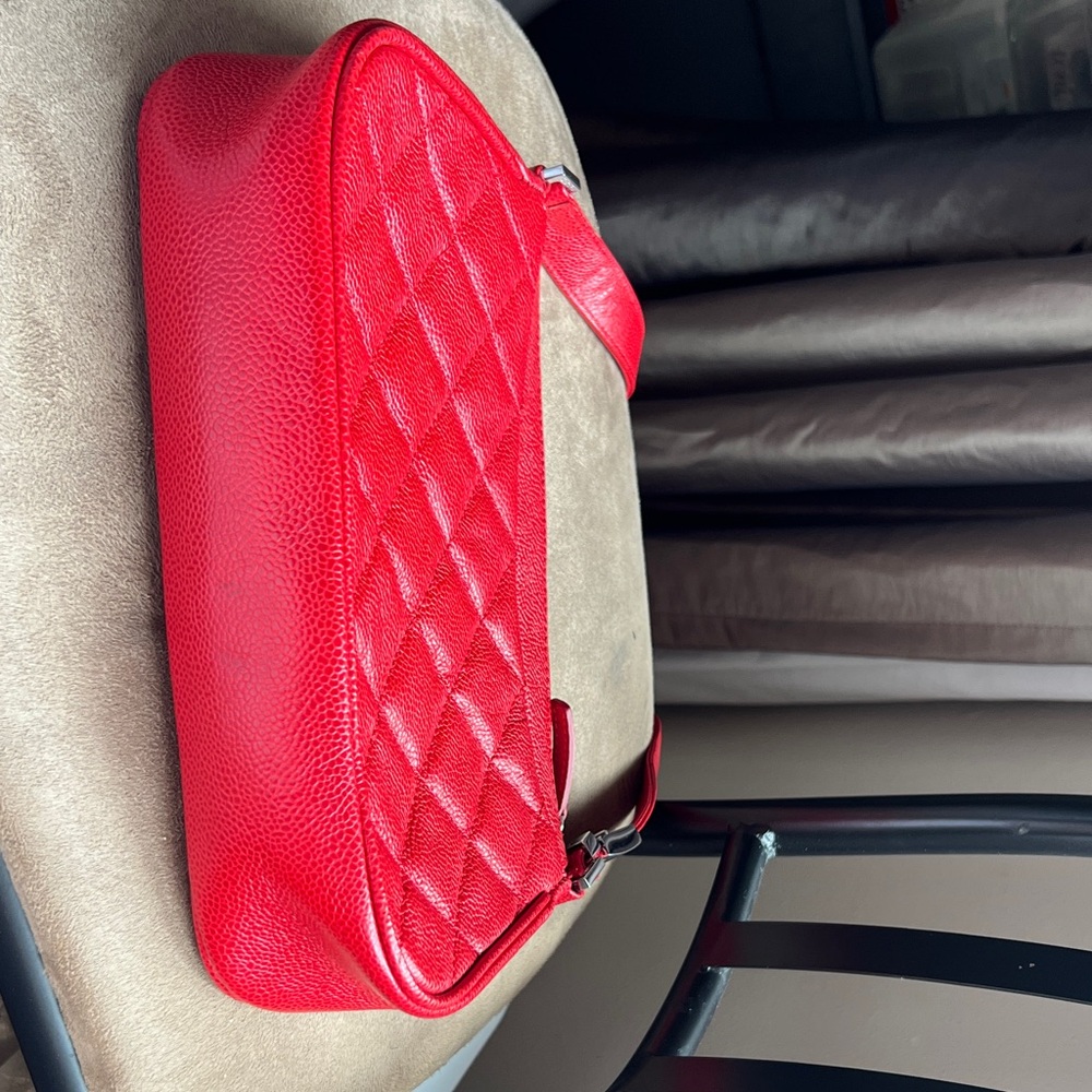 Chanel Red Quilted vintage shoulder bag - Picture 6 of 10